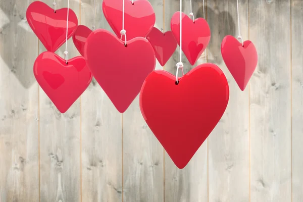 Composite image of love hearts — Stock Photo, Image