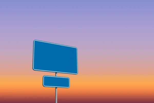 Immagine composita di cartello stradale blu — Foto Stock