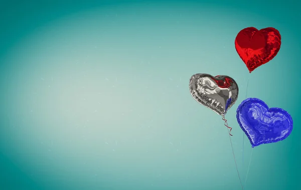Composite image of heart balloons — Stock Photo, Image