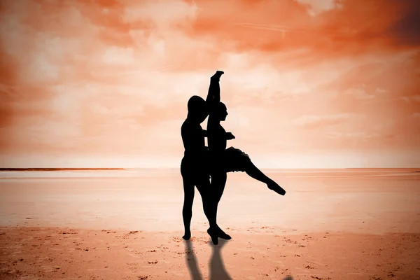 Composite image of ballet partners dancing — Stock Photo, Image