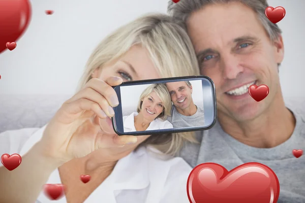 Composite image of valentines couple — Stock Photo, Image