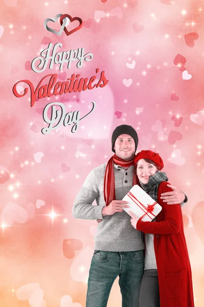 Composite image of valentines couple — Stock Photo, Image