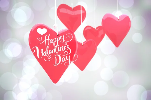 Složený obraz šťastný valentines day — Stock fotografie