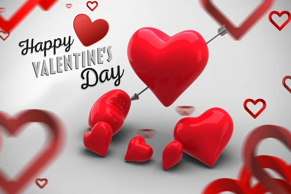 Composite image of happy valentines day — Stock Photo, Image