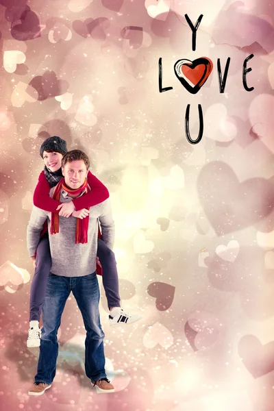 Composite image of valentines couple — Stock Photo, Image