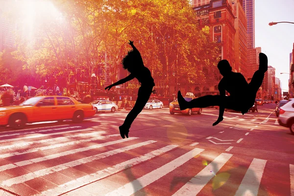 Composite image of cool break dancer — Stock Photo, Image