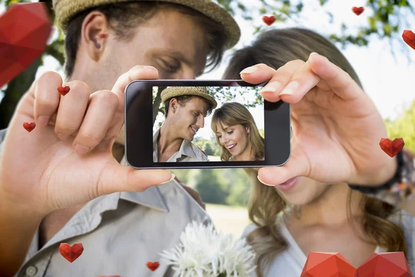 Imagem composta de namorados casal — Fotografia de Stock