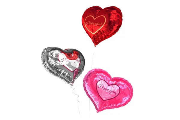 Composite image of valentines love hearts — Stock Photo, Image