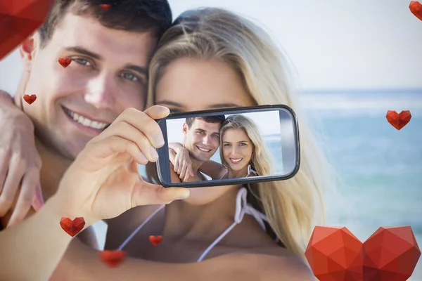 Imagen compuesta de pareja de San Valentín — Foto de Stock