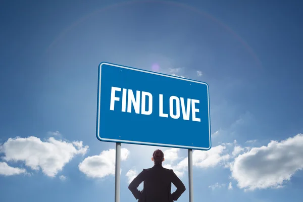 Word znaleźć miłość i kobieta — Zdjęcie stockowe