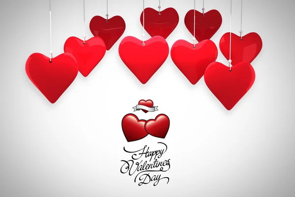 Composite image of valentines day greeting — Stock Photo, Image