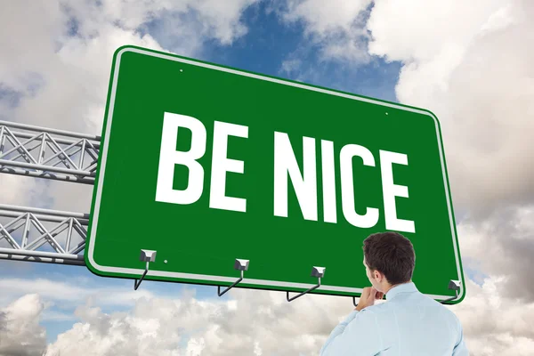 Word be nice and thoughtful businessman — Stock Photo, Image