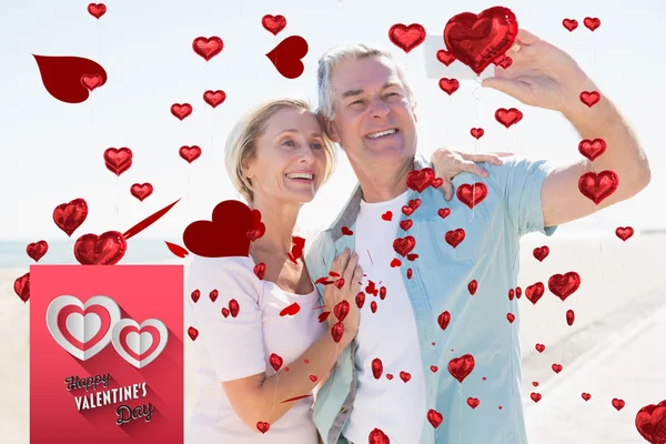 Image composite de mignon couple de valentines — Photo