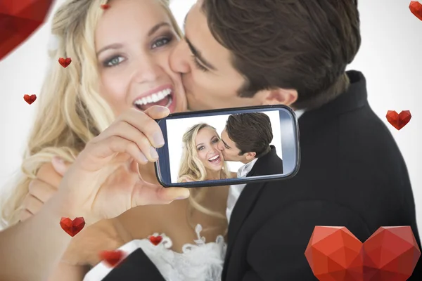 Composite image of valentines couple — Stock Photo, Image