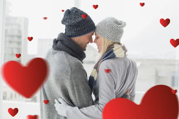 Immagine composita di simpatica coppia di San Valentino — Foto Stock