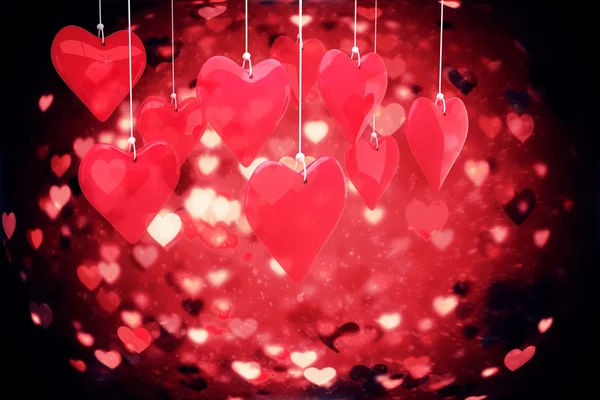 Złożony obraz miłości serc — Zdjęcie stockowe
