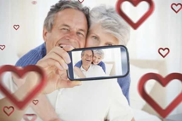 Zusammengesetztes Bild des Valentinspaares — Stockfoto