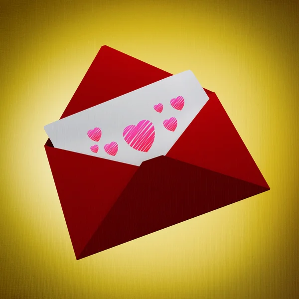 Composite image of love letter — Stock Photo, Image