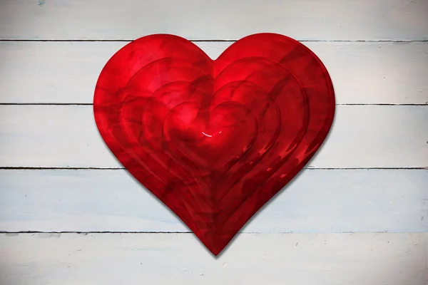 Composite image of red love heart — Stock Photo, Image