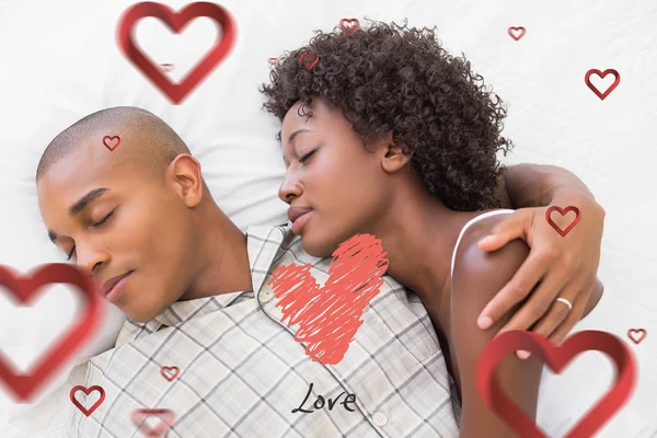 Image composite de mignon couple de valentines — Photo