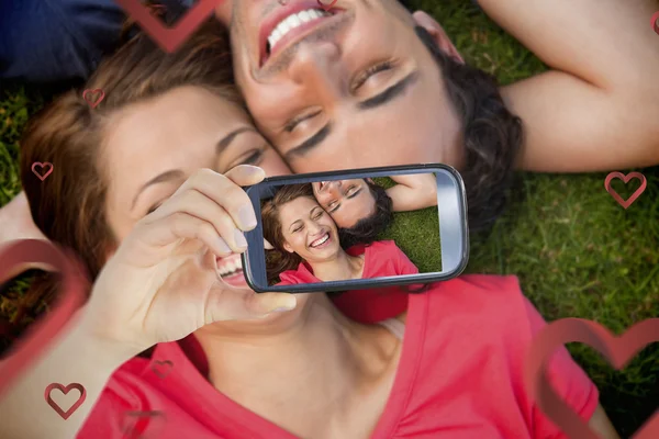 Imagem composta de namorados casal — Fotografia de Stock