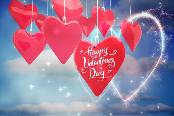 Composite image of happy valentines day — Stock Photo, Image