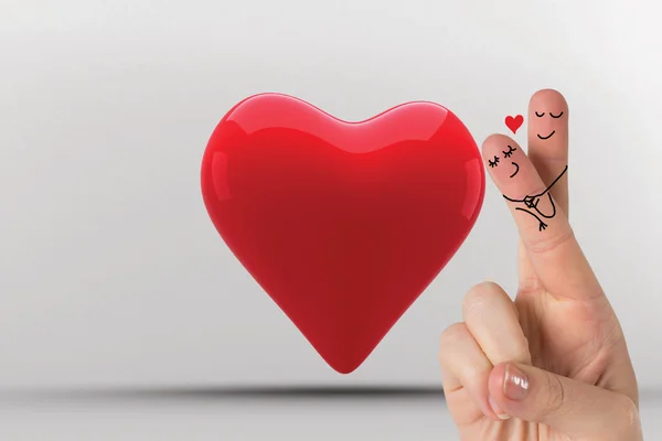 Composite image of fingers crossed like a couple — Stock Photo, Image