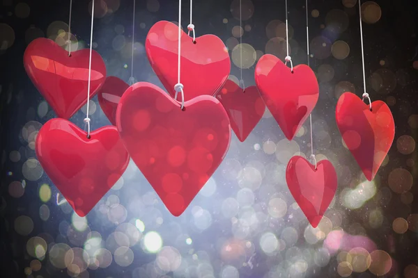 Aşk kalplerin birçok parçalardan oluşan imge — Stok fotoğraf