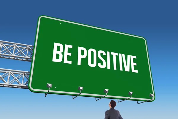 Word be positive and businessman — Stock Photo, Image