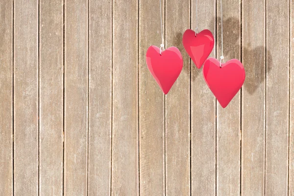 Composite image of love hearts — Stock Photo, Image