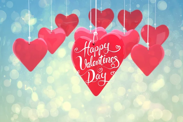 Složený obraz šťastný valentines day — Stock fotografie