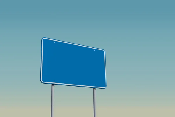 Composite image of blue billboard sign — Stock Photo, Image