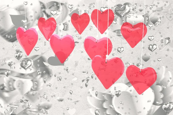 Image composite des cœurs d'amour — Photo