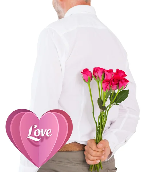 Kompozitní obrázek roztomilé valentinky pár Stock Obrázky