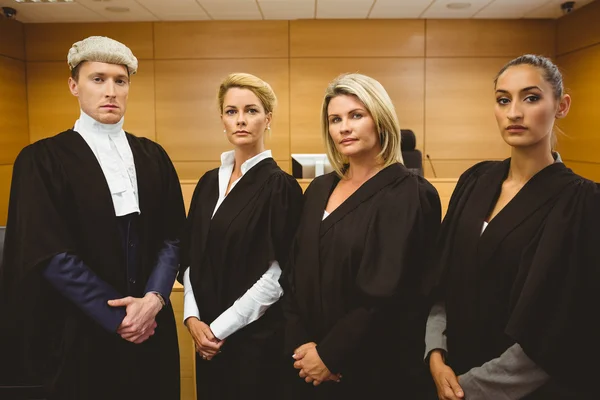 First judge standing while wearing a wig — Stock Photo, Image