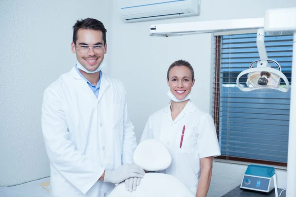 Portrait of smiling dentists — Stock Photo, Image