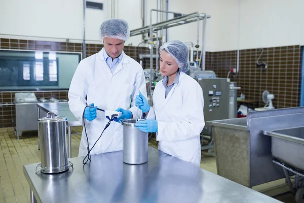 Focused biologist team working together — Stock Photo, Image