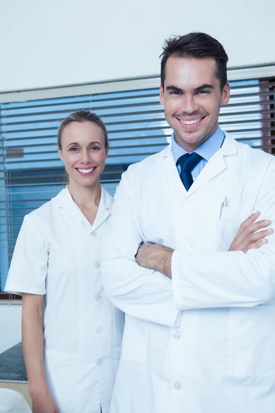 Portrait of smiling dentists — Stock Photo, Image