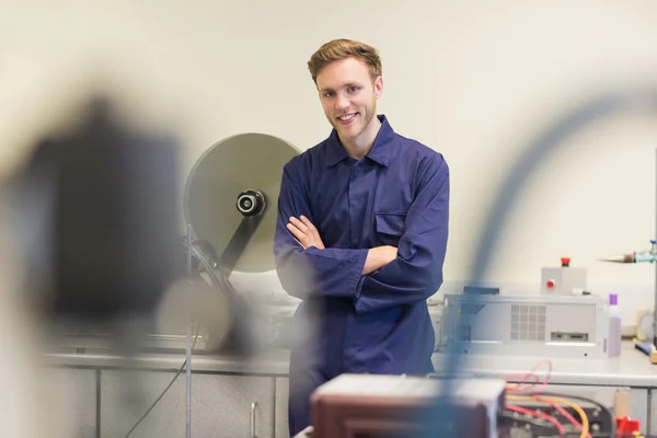 Engineering student smiling at camera — Stock Photo, Image