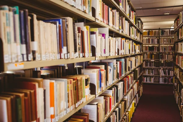 Close up of a bookshelf — Stock Photo, Image