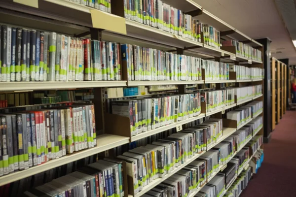 Řádky knihoven v knihovně — Stock fotografie