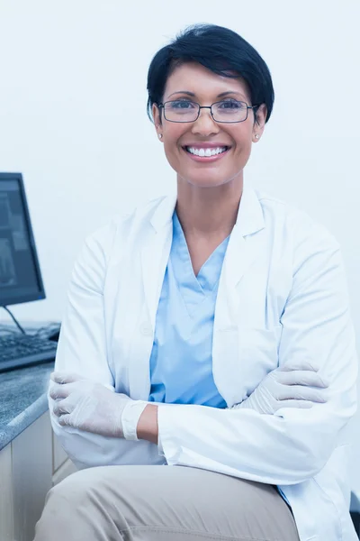 Smiling female dentist — Stock Photo, Image