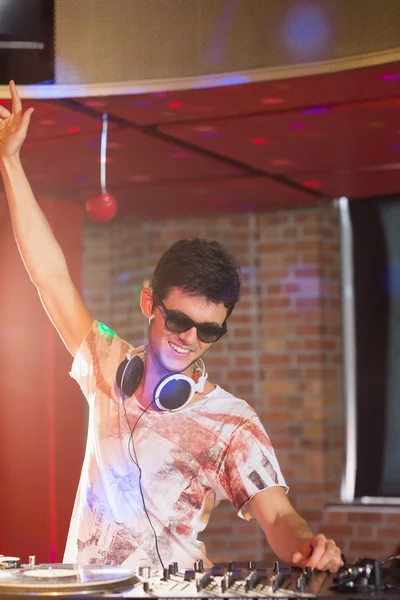 Cool dj spinning the decks — Stock Photo, Image