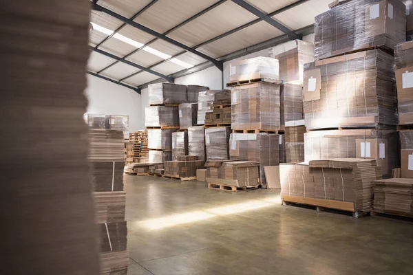 Many stack of cardboard boxes — Stock Photo, Image