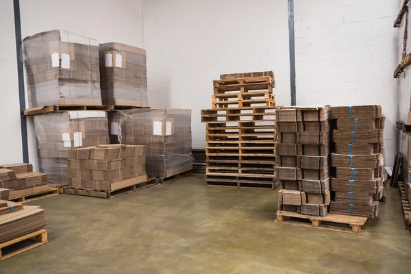 Many stack of cardboard boxes — Stock Photo, Image