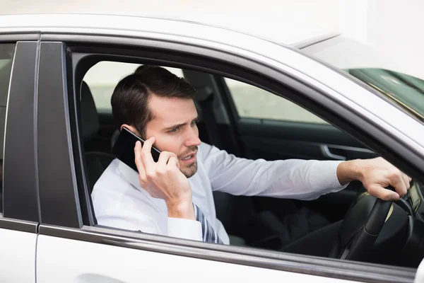 Angry businessman on the phone — Stock Photo, Image