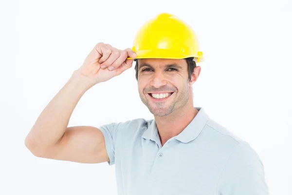 Architect wearing hardhat — Stock Photo, Image