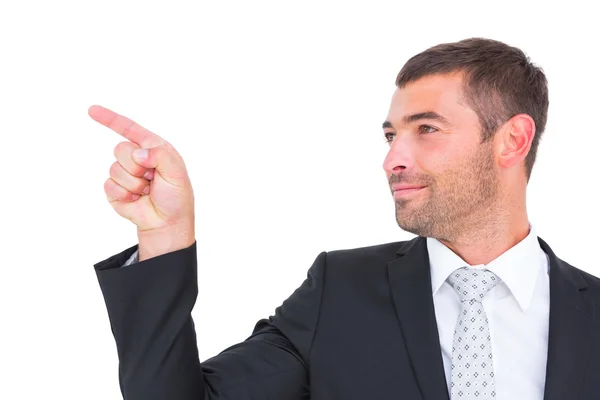 Zakenman met de vinger te wijzen — Stockfoto