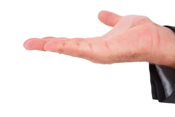 Zakenman stak zijn hand — Stockfoto