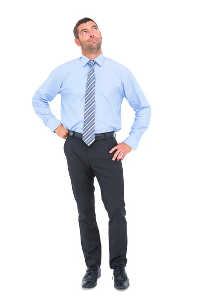 Businessman looking up — Stock Photo, Image